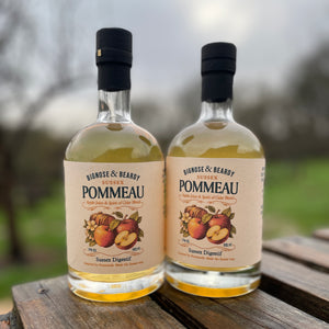 Two bottles of pommeau